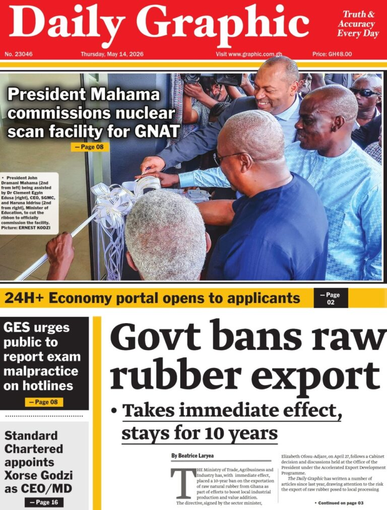 Today’s Front pages: Thursday, May 14, 2026